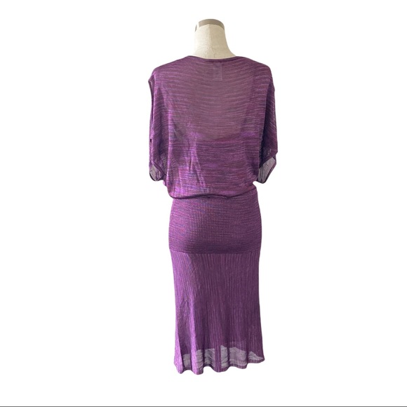 Gorgeous! Italian Designer Production Sample; Purple Slip&Cowl-Neck Dress! EUC! - Picture 16 of 16